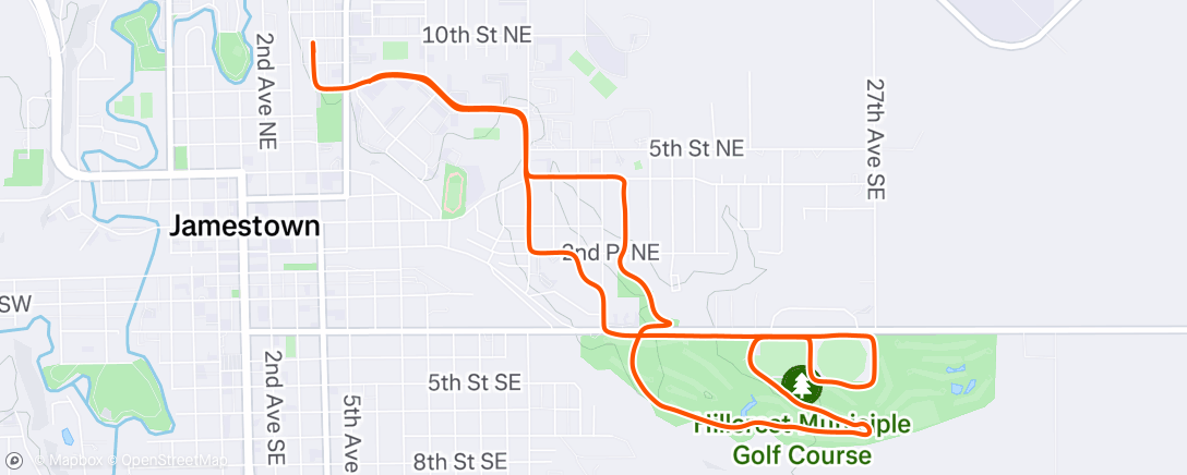 Map of the activity, On & Around Snowy Golf Course