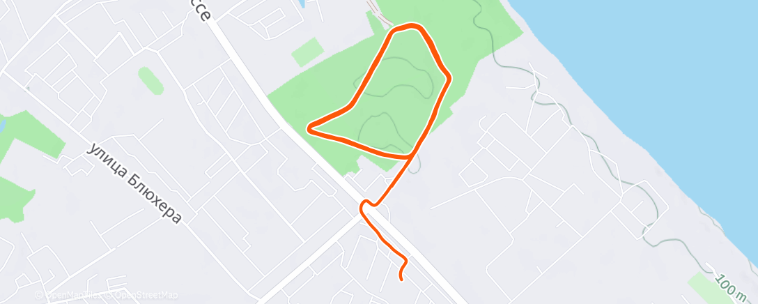 Map of the activity, Дневной забег