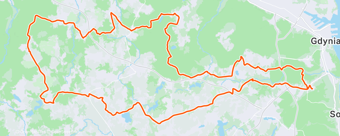 Map of the activity, Festive 500 D2: Kaszuby
