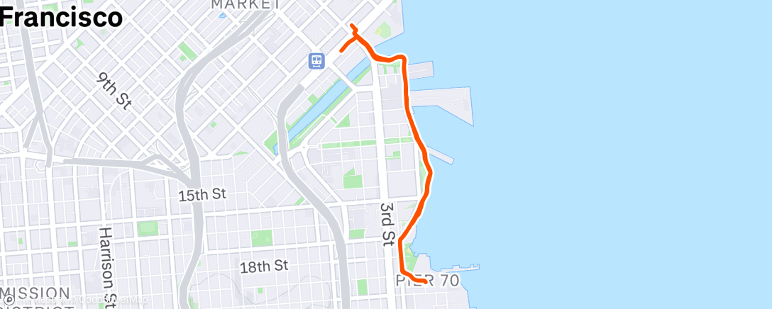 Map of the activity, Morning Run