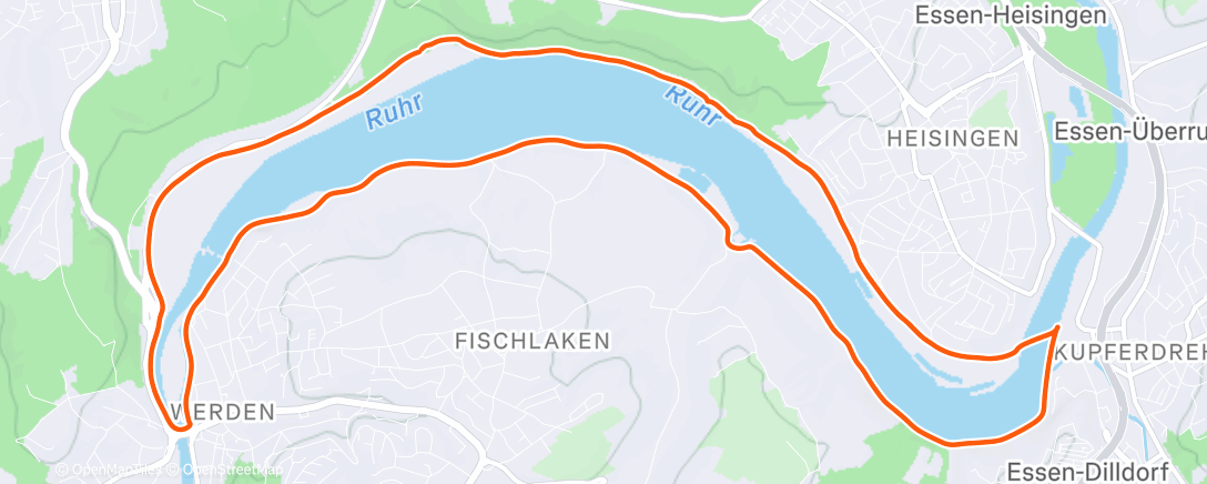 Map of the activity, Lunch Run