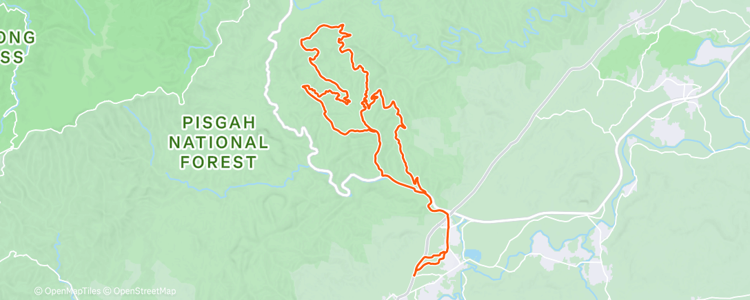 Map of the activity, Wednesday in Pisgah 👌