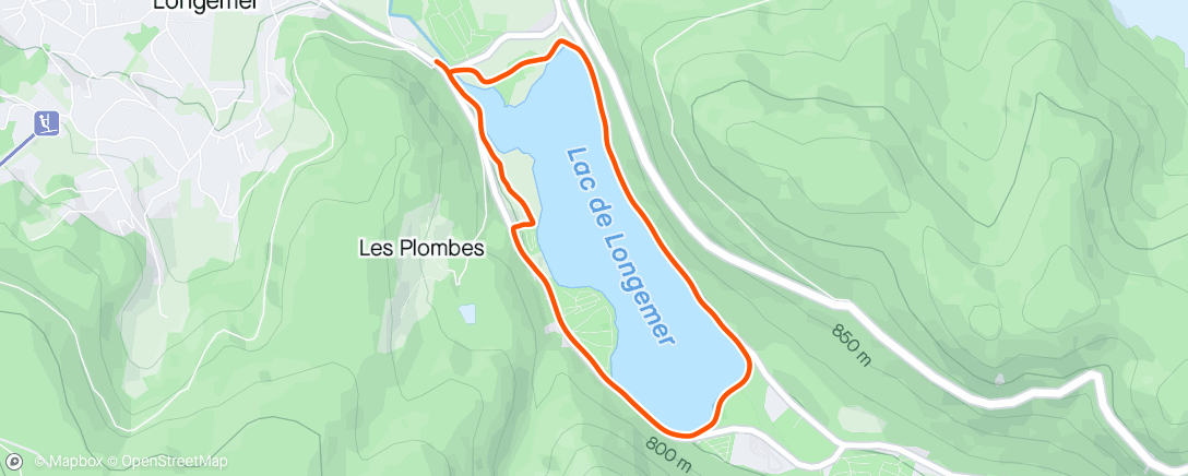 Map of the activity, Tour du Lac de Longemer pour bien terminer la journée, et avant l'apéro 😊