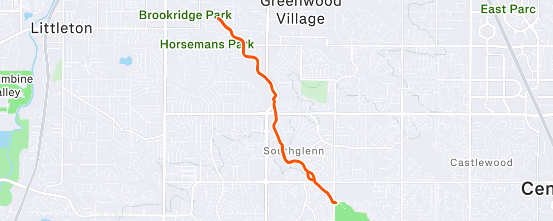 Map of the activity, Morning Run