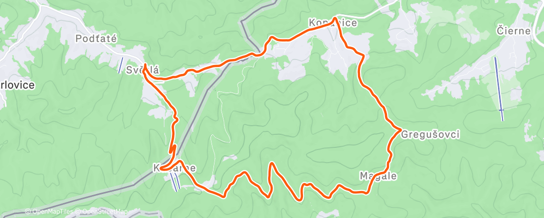 Map of the activity, Morning Hike