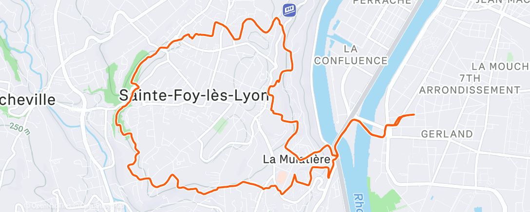 Карта физической активности (Trail le midi)