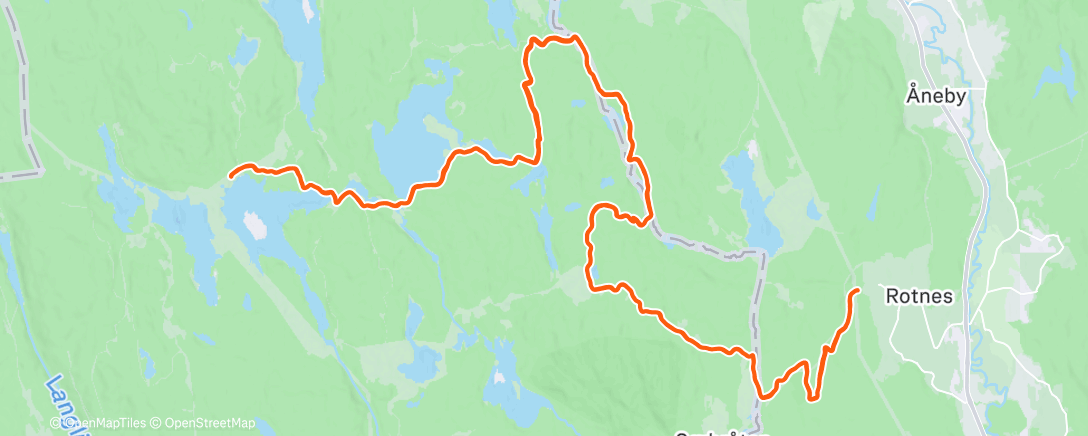 Map of the activity, Langtur skøyting, ikke rolig