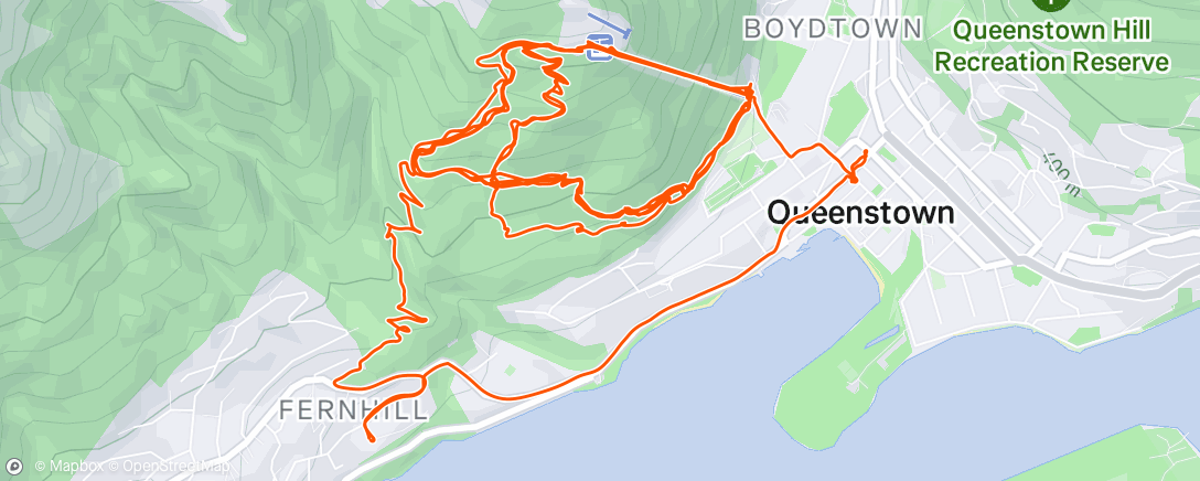 Map of the activity, Laps