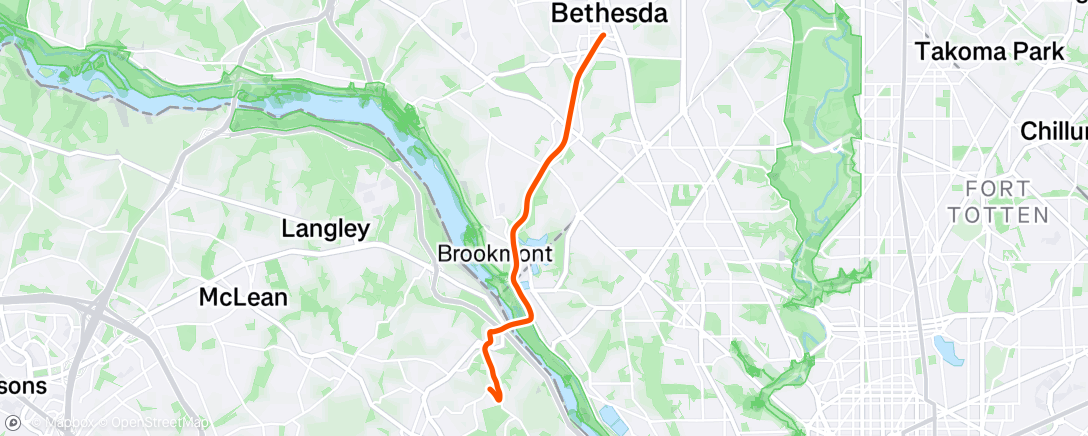 Map of the activity, Evening Ride