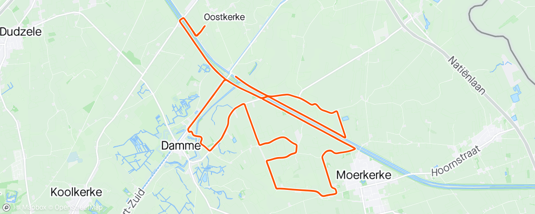 Map of the activity, Duo TT oosterke met klasbak Ceetje