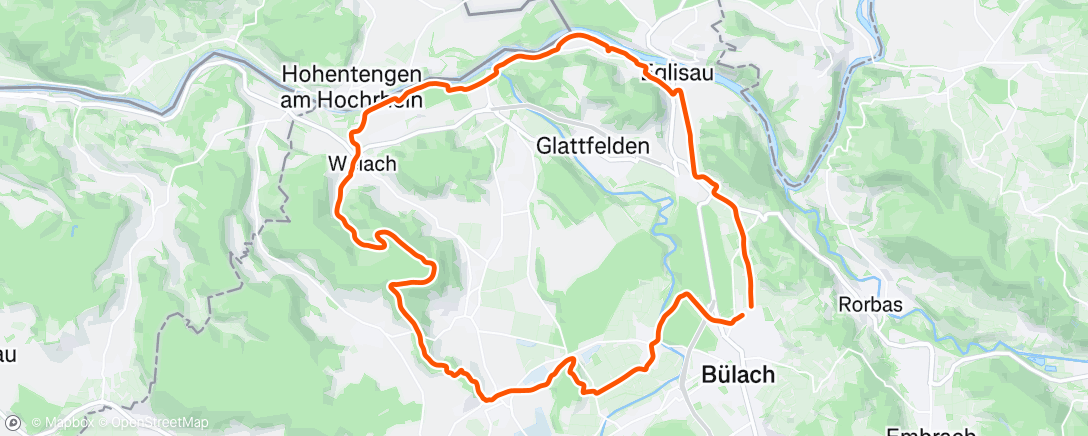 Map of the activity, Mountainbike-Fahrt zur Mittagszeit