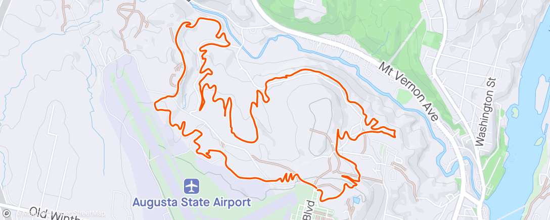 Map of the activity, Said F*#k work and got some trail therapy.