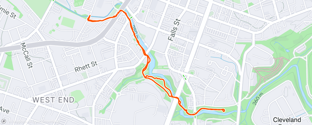 Map of the activity, Evening Hike