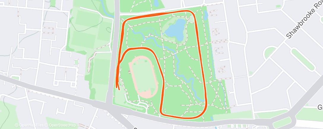 Map of the activity, Sutcliffe Parkrun