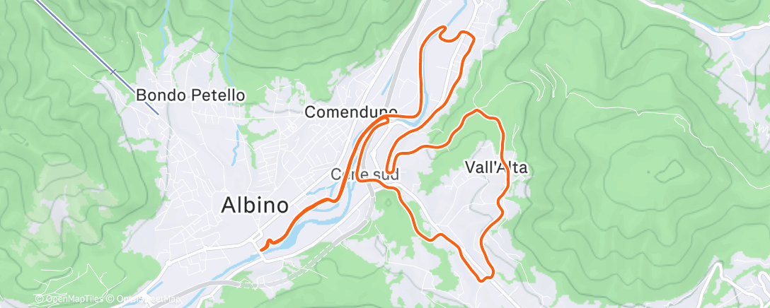 Map of the activity, Morning Run