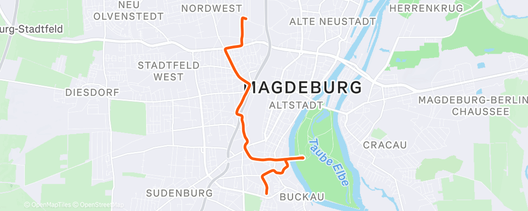 Карта физической активности (Mittagsradfahrt)