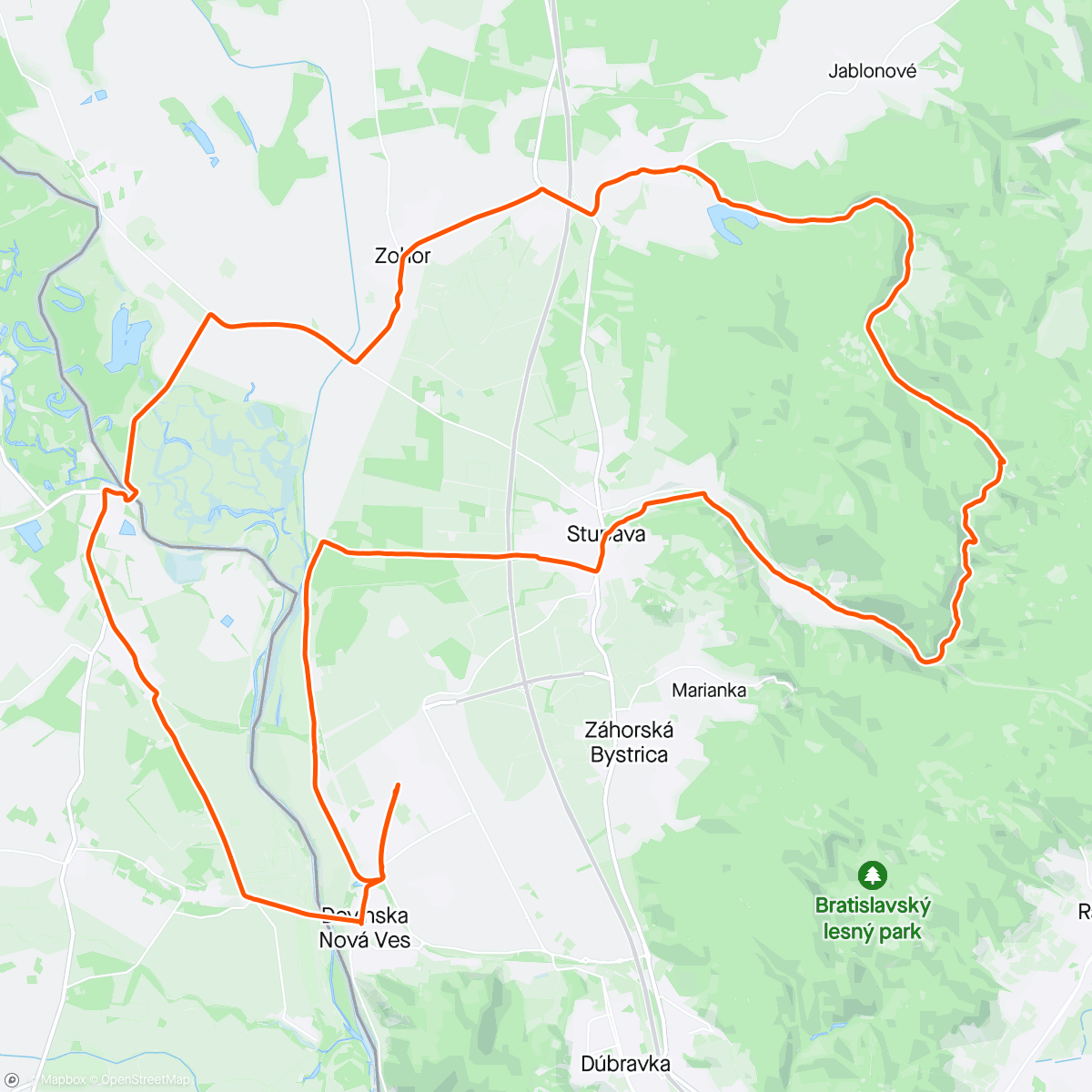 Map of the activity, Elenka ride