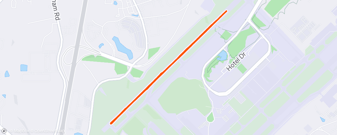 Map of the activity, PTI Runway Race