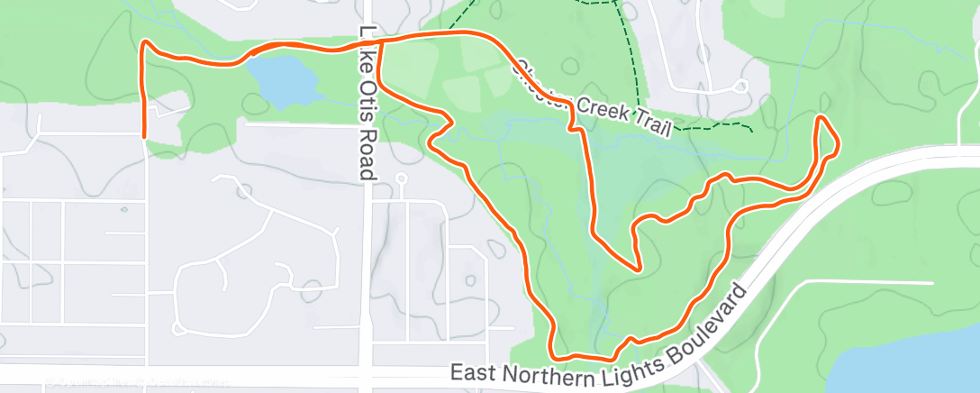 Map of the activity, Afternoon Run