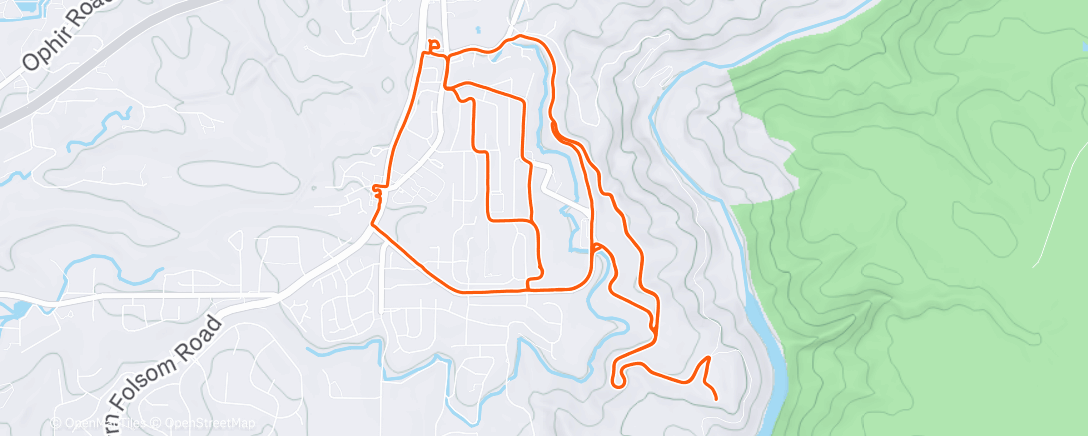 Карта физической активности (NorthFork stroller run with Hannah and Taqueria with Ayn)