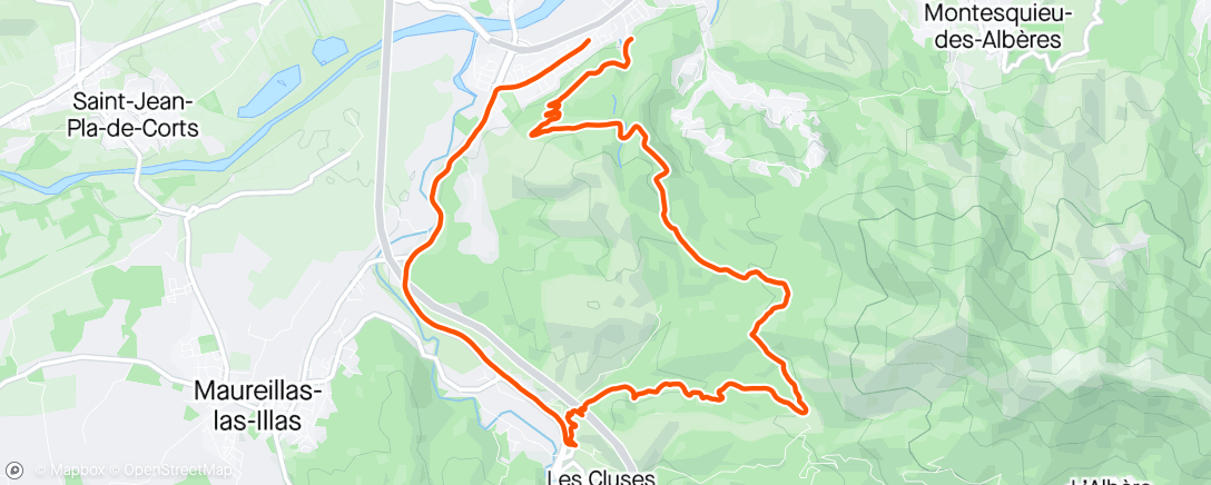 Map of the activity, Sortie VTT le matin