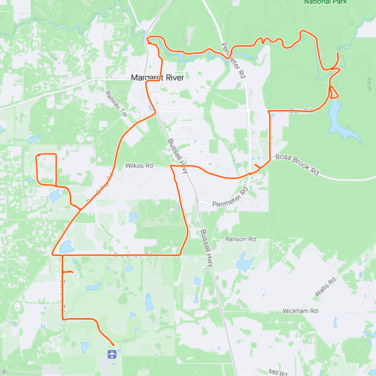Map of the activity, Tour de Vinyards