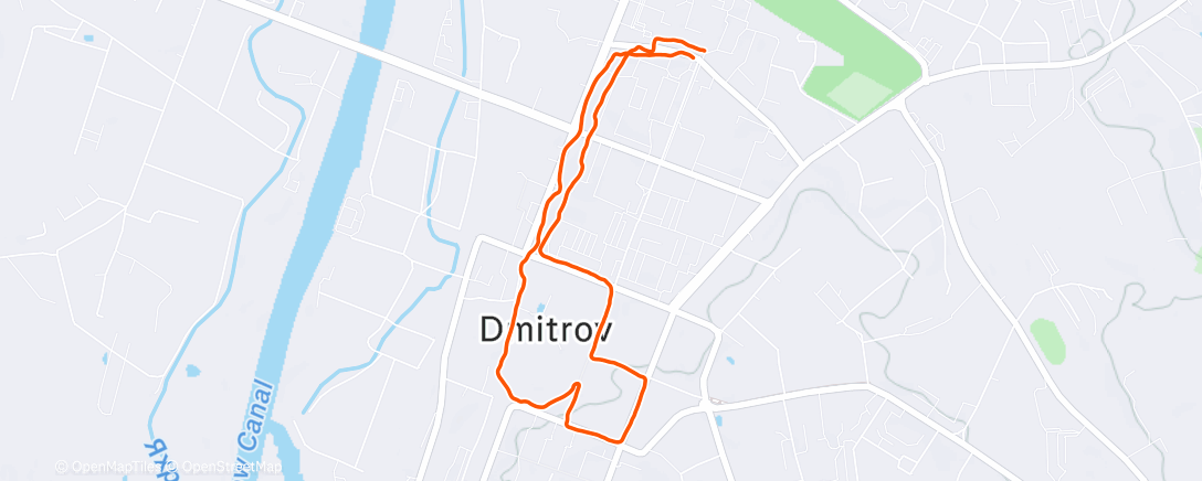 Map of the activity, Дневной забег