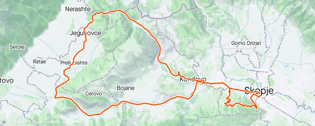 Map of the activity, Tetovski krug-Pantelej