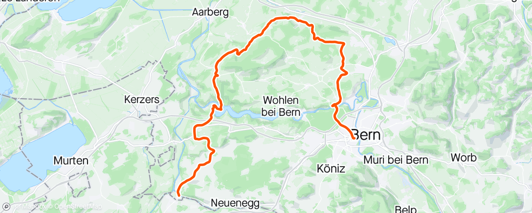 Map of the activity, Schüpberg - Frienisberg - Allenlüften