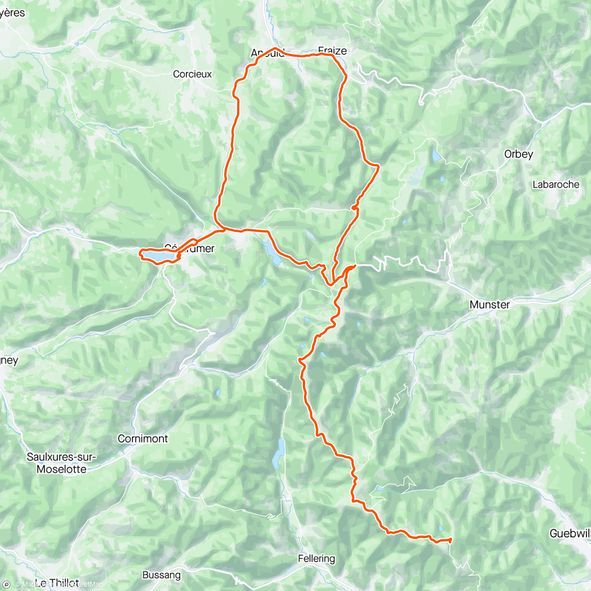 Map of the activity, Belle journée jusqu’au Grand Ballon