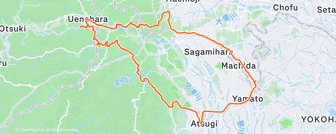 Map of the activity, 牧馬峠を越えて「ほうとう」 / To Japanese Traditional Noodles via Makime Pass