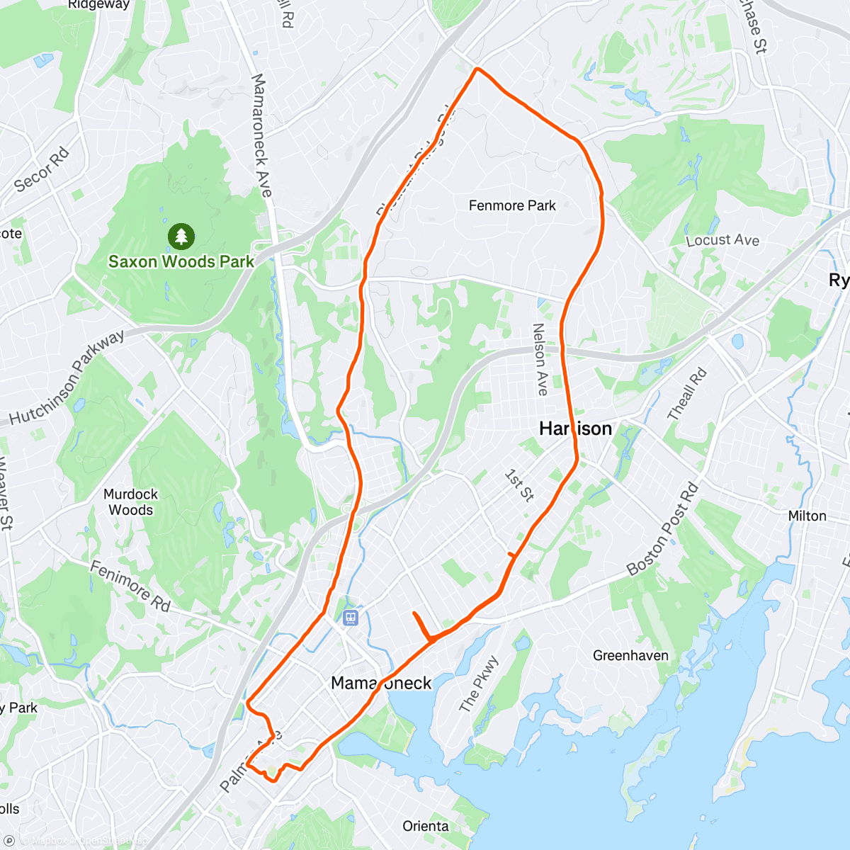 Map of the activity, All roads lead back to Mamoroneck Ave