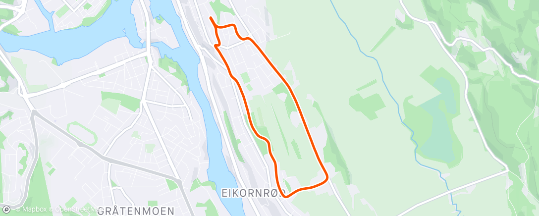 Map of the activity, Rolig run