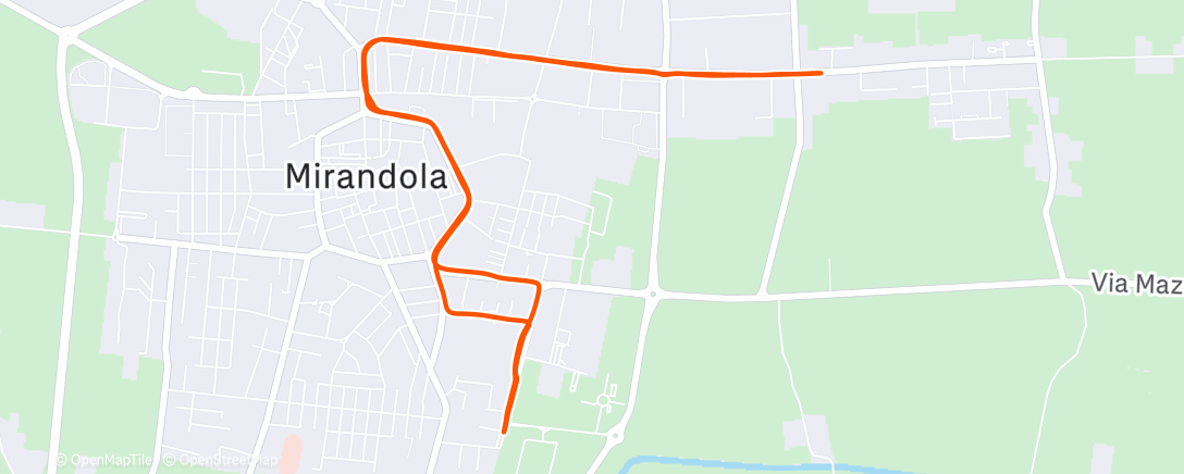 Map of the activity, Morning Run