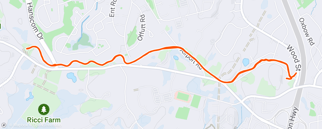 Map of the activity, Lunch Run
