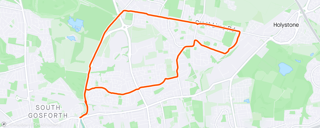 Map of the activity, 11k to Palmersville and back