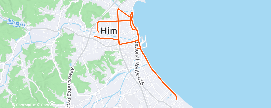 Map of the activity, Afternoon Ride