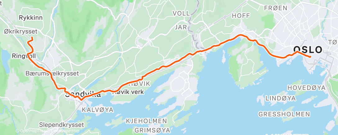 Map of the activity, Afternoon Ride