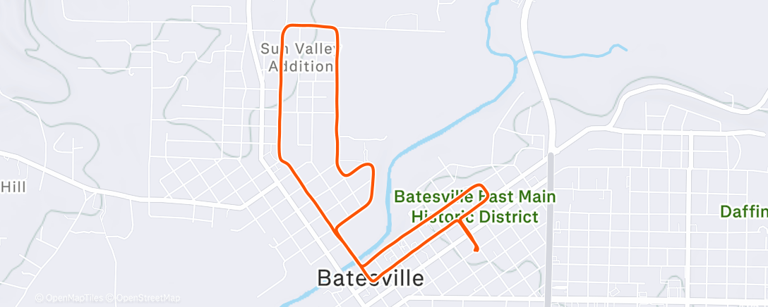 Карта физической активности (Afternoon Run)