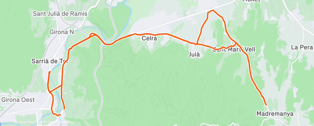 Mapa de la actividad (Lunch Ride)