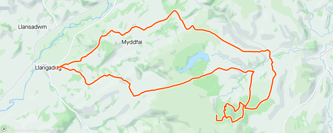 Map of the activity, Roman Road & Glasfynydd