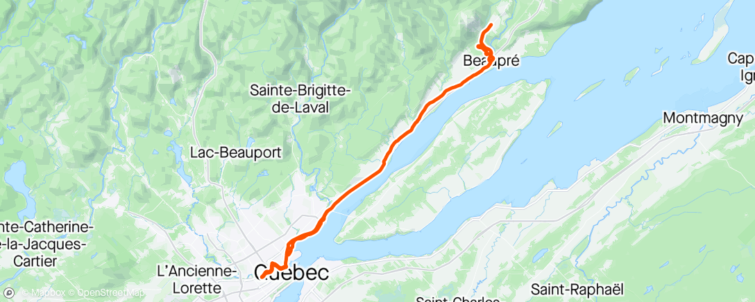 Map of the activity, Route | Beaupré <--> Pont Scott 🌞🐝🪿