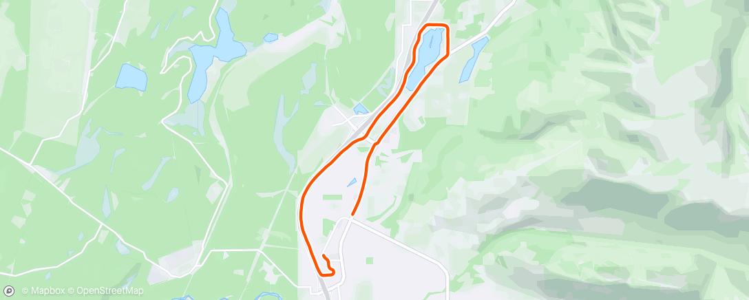Map of the activity, Lunch Run