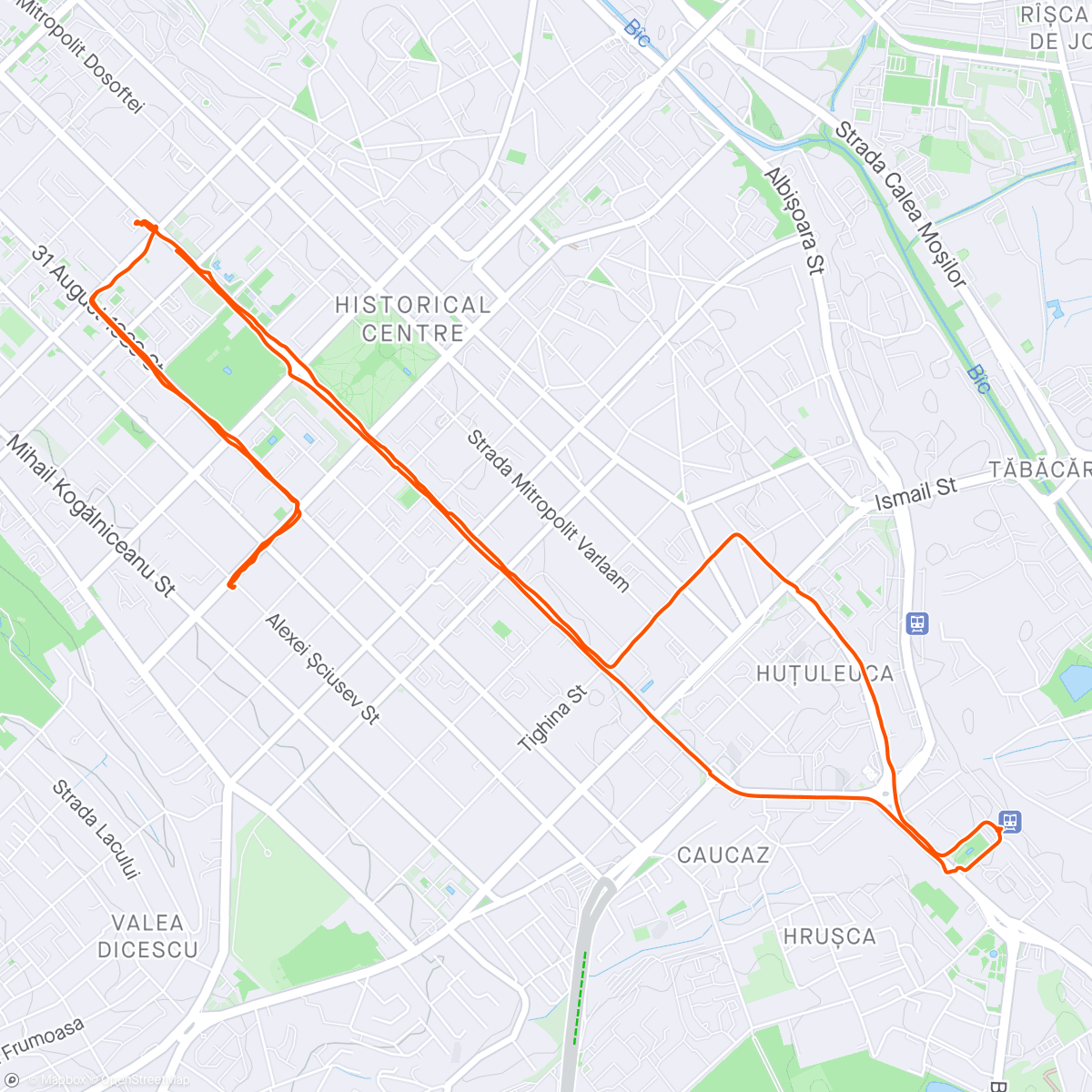 Map of the activity, Sat commute