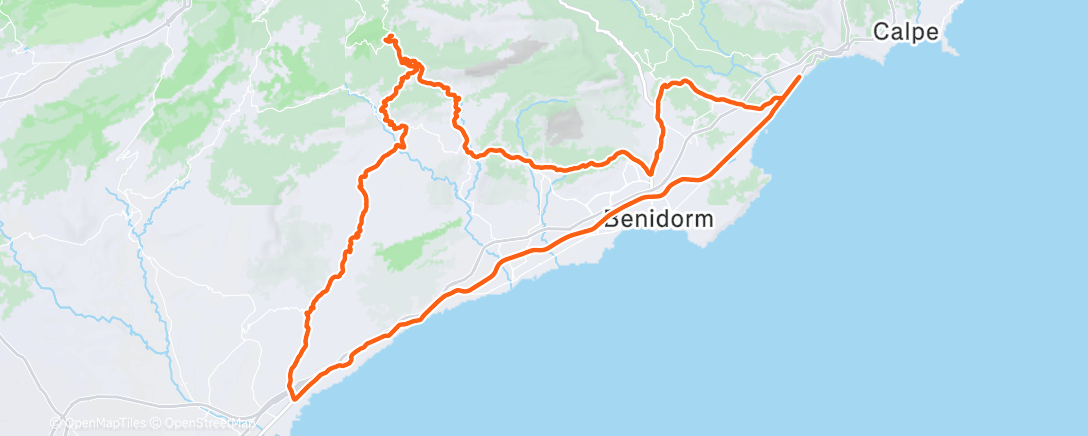 Map of the activity, Sortie vélo le matin