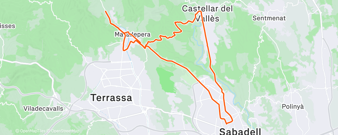Map of the activity, Bici carretera per arrancar l'any