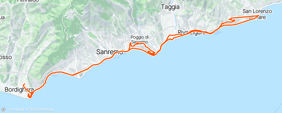 Mapa da atividade, Cipressa&Poggio