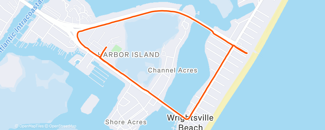 Map of the activity, Lunch Run