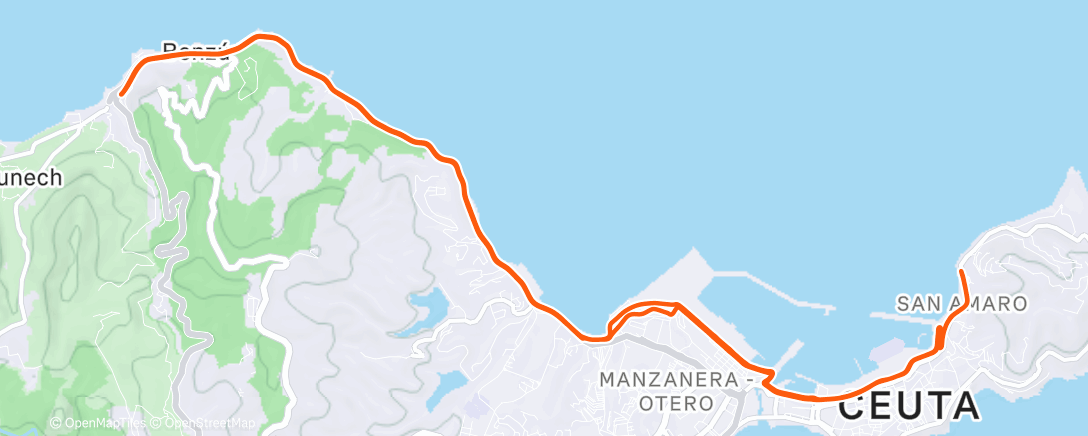 Карта физической активности (Bicicleta por la mañana)