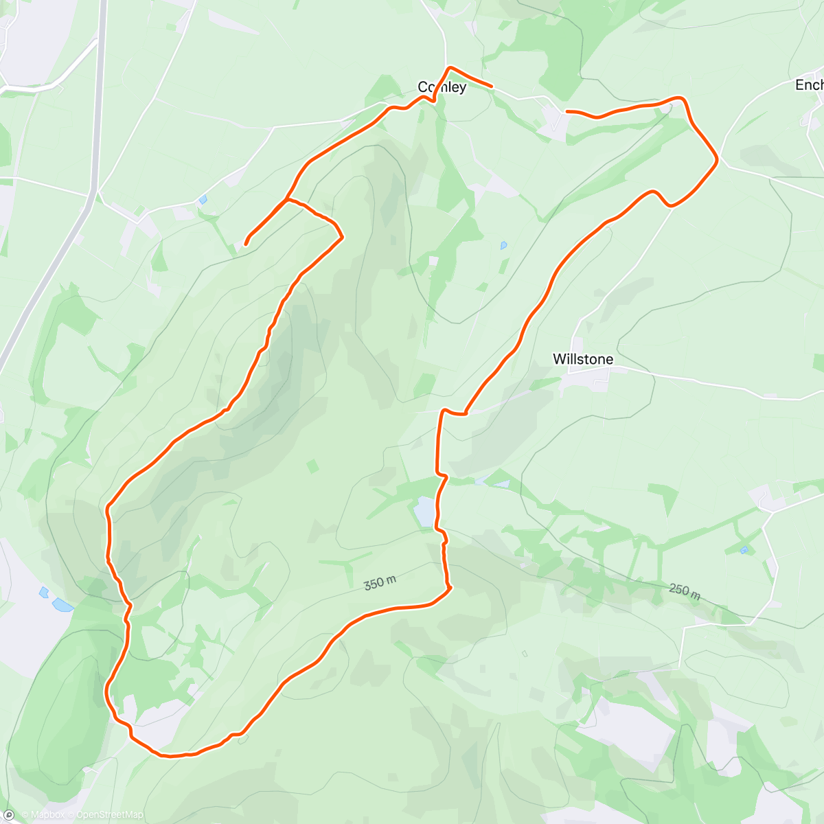 Map of the activity, Long easy w/ 2km race pace